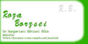 roza borzsei business card