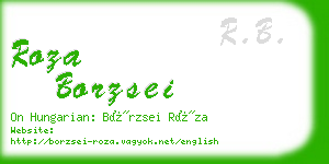 roza borzsei business card